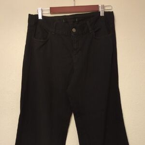 J Brand Black Mid Rise Wide-Leg Denim Boho Western Classic Dark Academa Sz 31